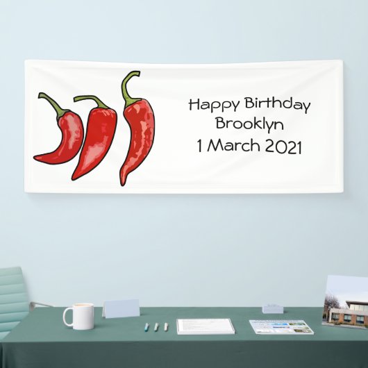 Chili-Cartoon-Abbildung Banner (Messe)