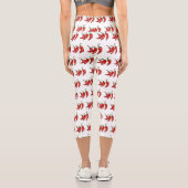 Chili-Cartoon-Abbildung Capri Leggings (Rückseite)