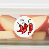 Chili-Cartoon-Abbildung Etiketten (Befestigt)