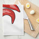 Chili-Cartoon-Abbildung Geschirrtuch (Viertel Falte)