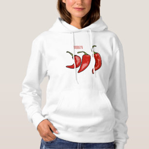 Chili-Cartoon-Abbildung Hoodie