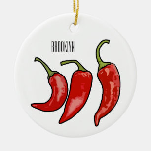 Chili-Cartoon-Abbildung Keramik Ornament