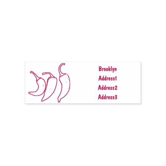 Chili-Cartoon-Abbildung Permastempel (Design)