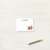 Chili-Cartoon-Abbildung Post-it Klebezettel (Auf Schreibtisch)