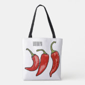 Chili-Cartoon-Abbildung Tasche (Rückseite)