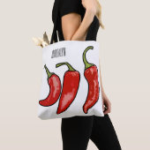 Chili-Cartoon-Abbildung Tasche (Von Nahem)