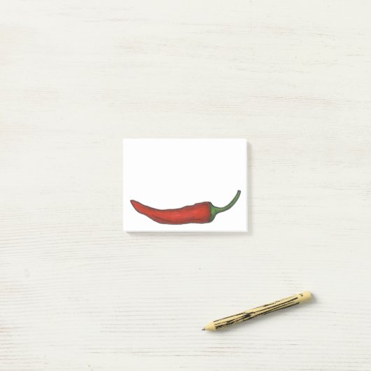 Chili Chile Pepper Gemüsepflanze Veggie Post-it Klebezettel (Auf Schreibtisch)