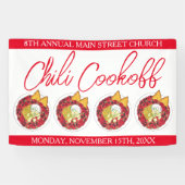 Chili Chili Suppenkeks Wettbewerb Abendessen Banner (Horizontal)