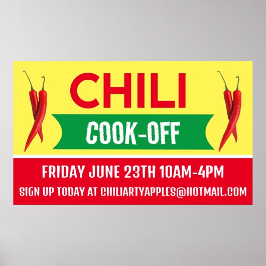 Chili Cook Off Banner Poster (Vorne)