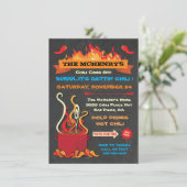 CHILI COOK OFF Chalkboard Party Poster Einladung (Stehend Vorderseite)