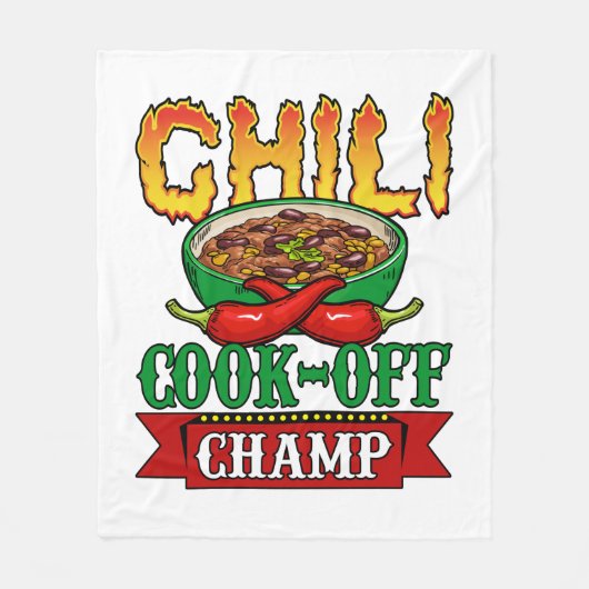 Chili Cook Off Champ Gewinner Fleecedecke (Vorderseite)