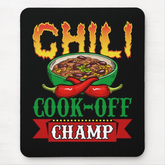 Chili Cook Off Champ Gewinner Mousepad (Vorne)