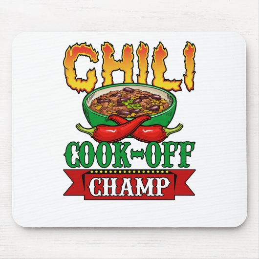Chili Cook Off Champ Gewinner Mousepad (Vorne)