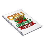 Chili Cook Off Champ Gewinner Notizblock (Rechte Seite)