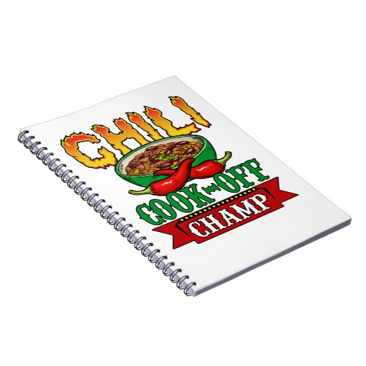 Chili Cook Off Champ Gewinner Notizblock (Rechte Seite)