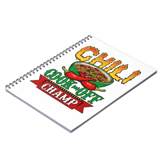Chili Cook Off Champ Gewinner Notizblock (Linke Seite)