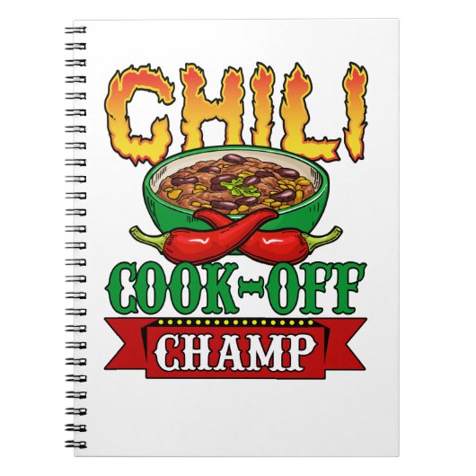 Chili Cook Off Champ Gewinner Notizblock (Vorderseite)