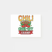 Chili Cook Off Champ Gewinner Post-it Klebezettel (Vorderseite)