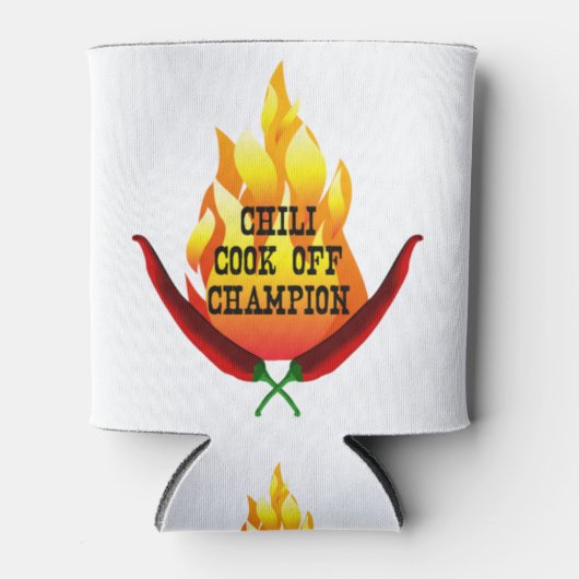 Chili Cook Off Champion Flame Design Dosenkühler (Vorderseite)