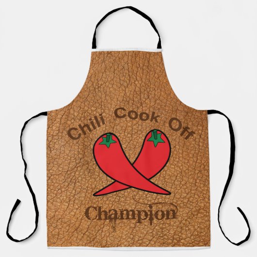 Chili Cook Off Champion Ledermuster Schürze (Vorderseite)