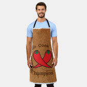Chili Cook Off Champion Ledermuster Schürze (Getragen)