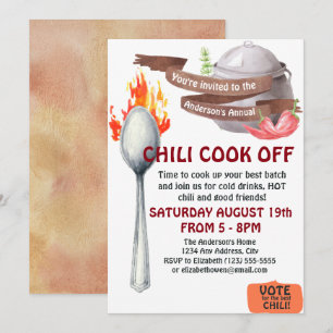 Chili Cook Off Einladung