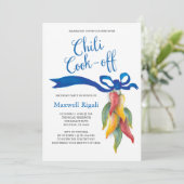 Chili Cook Off Erwachsene Einladung Geburtstag (Stehend Vorderseite)