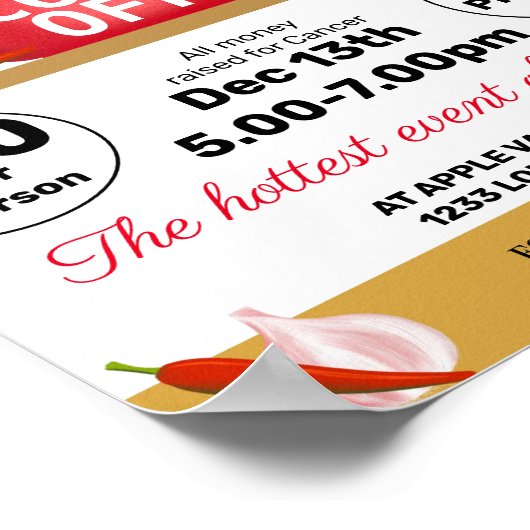 Chili Cook off Fundraiser Poster (Ecke)