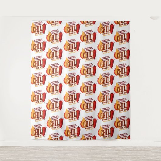 Chili Cook Off | GRILLEN Contest Step and Repeat Wandteppich (Vorderseite)