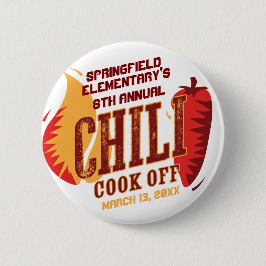 Chili Cook Off | GRILLEN Cookout Contest Button (Vorderseite)