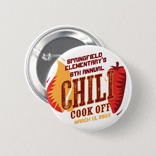 Chili Cook Off | GRILLEN Cookout Contest Button (Vorne & Hinten)