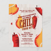 Chili Cook Off | GRILLEN Cookout Contest Einladung Postkarte (Vorne/Hinten)