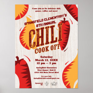 Chili Cook Off   GRILLEN Cookout Contest Poster