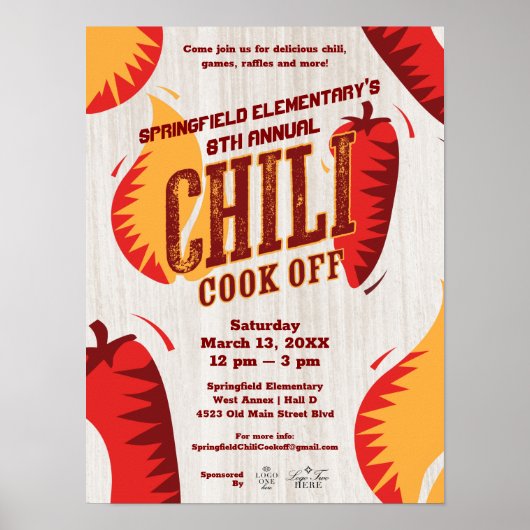 Chili Cook Off | GRILLEN Cookout Contest Poster (Vorne)