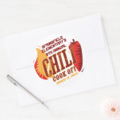 Chili Cook Off | GRILLEN Cookout Contest Runder Aufkleber (Umschlag)