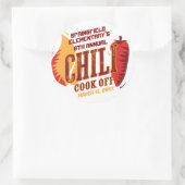Chili Cook Off | GRILLEN Cookout Contest Runder Aufkleber (Tasche)
