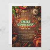 Chili Cook Off Party Invitation Einladung (Vorderseite)