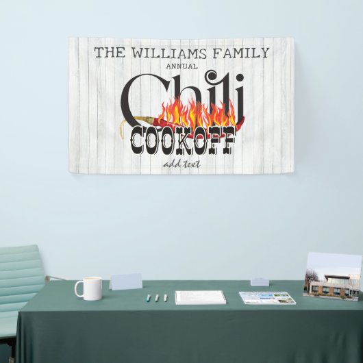 Chili Cookie Cook Off Contest Rustikales Party Banner (Messeveranstaltung)