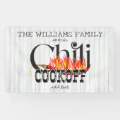 Chili Cookie Cook Off Contest Rustikales Party Banner (Horizontal)