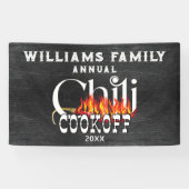 Chili Cookie Cook Off Contest Rustikales Party Banner (Horizontal)