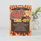 Chili Cookoff Cook Off Cook-Off Einladung (Stehend Vorderseite)