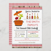 Chili-Cookoff-Einladung Einladung (Vorne/Hinten)
