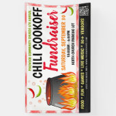 Chili-Cookoff-Fundraiser-Banner mit qr-Code Banner (Vertikal)