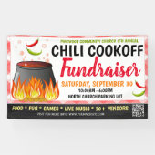 Chili-Cookoff-Fundraiser-Banner mit qr-Code Banner (Horizontal)