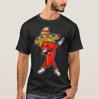 Chili Dabbing T Shirt Pepper Mexican Hot Jalapeno