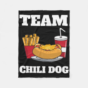 Chili Dog und Hot Dog Mann und Chili con Carne Ess Fleecedecke