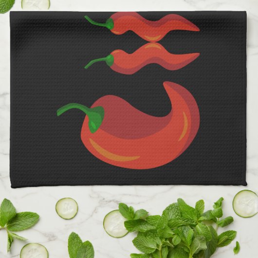 Chili Geschirrtuch (Gefaltet)