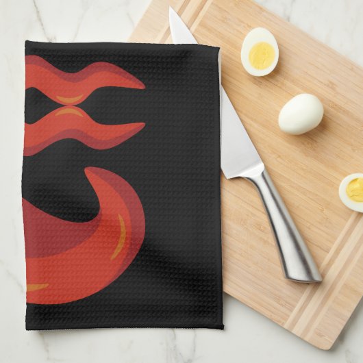 Chili Geschirrtuch (Viertel Falte)