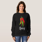 Chili Gewürze Gemüse Gewürze Fruchtsäfte Pfeffer Sweatshirt (Vorne ganz)