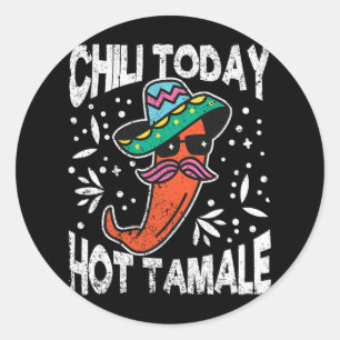 Chili Heute Hot Tamale Dabbing Mexikos Taco Pfeffe Runder Aufkleber